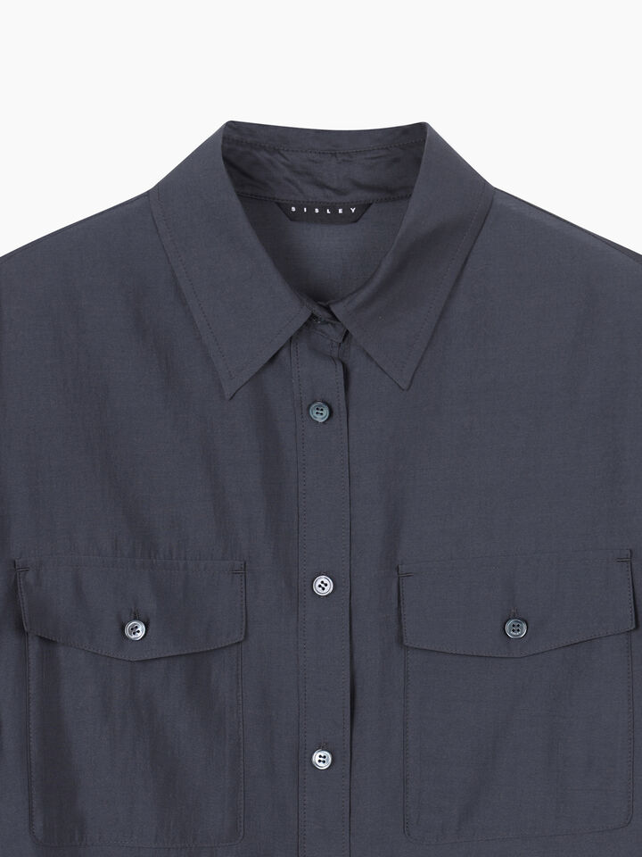 Camicia grigio scuro con tasche - sisley k camicie - Grigio Scuro | Sisley K image number 4